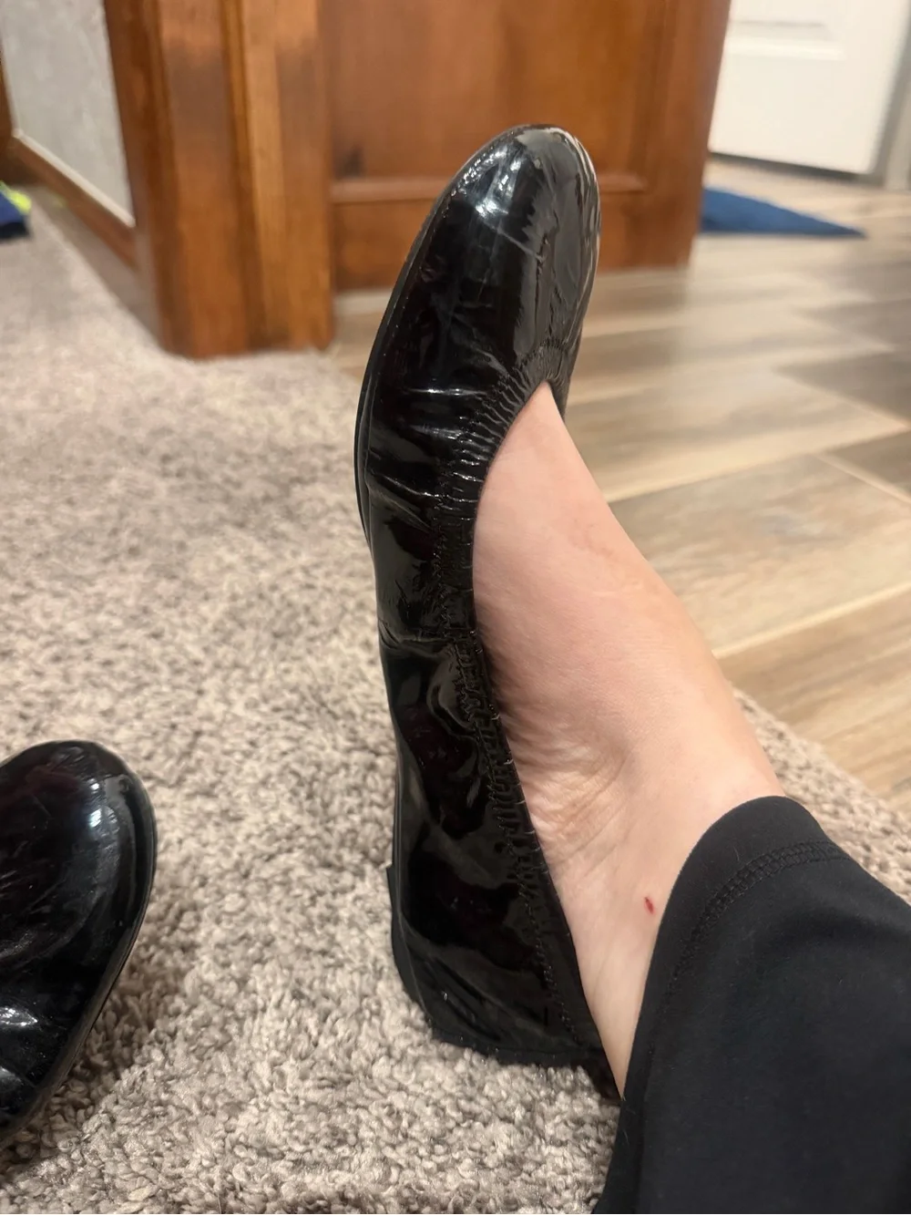Tory Burch Black Patent Leather Ballet Flats